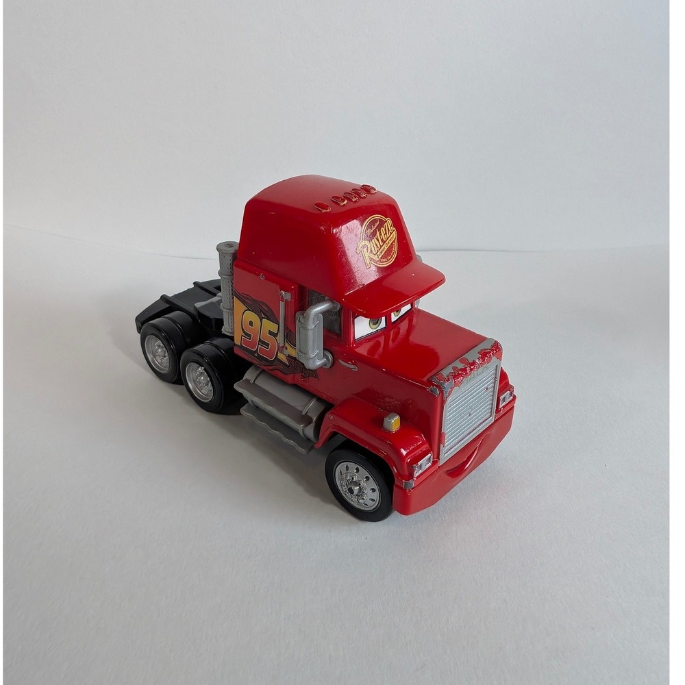 Disney Pixar Cars Mattel Mack Hauler Diecast Semi Truck Red Rust-eze 95